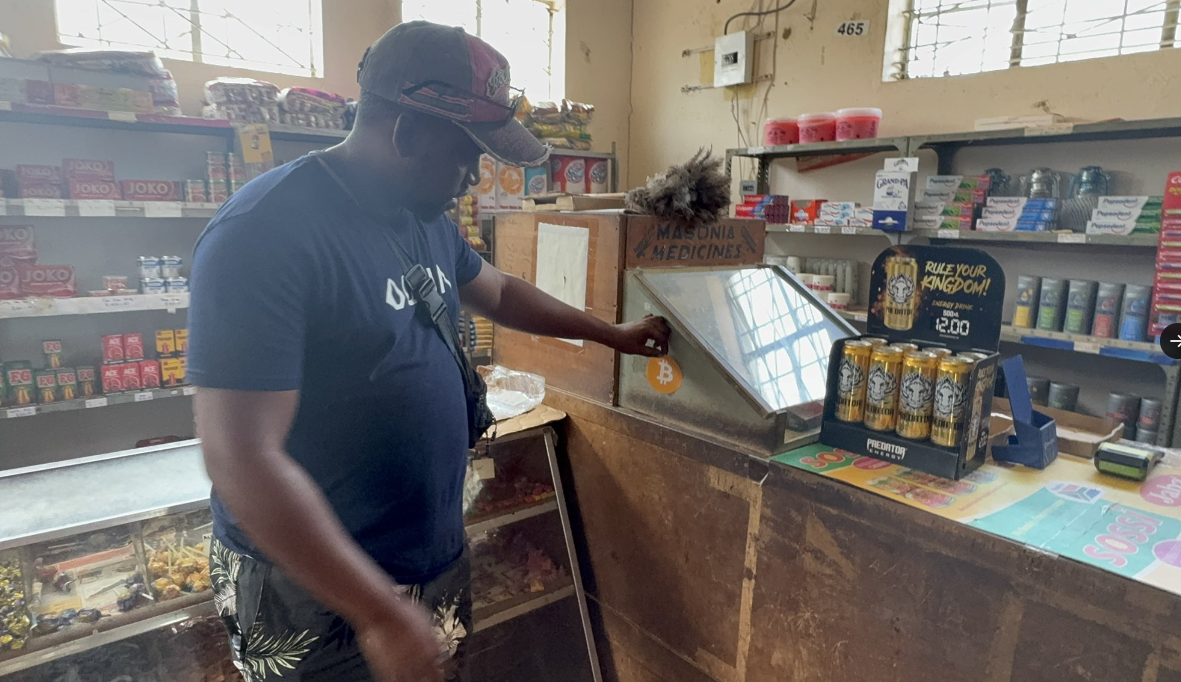 Luthando onboarding a local shop in Maseke Village