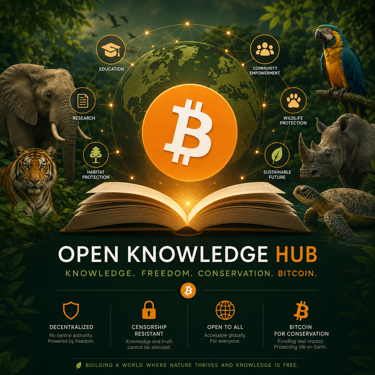 Bitcoin and wildlife education